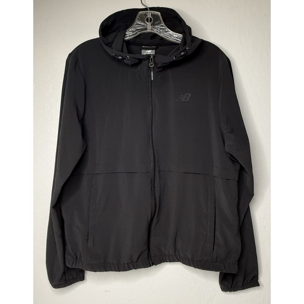 New Balance Men's Impact Run Water Defy Jacket Medium‎ Black Running Windbreaker